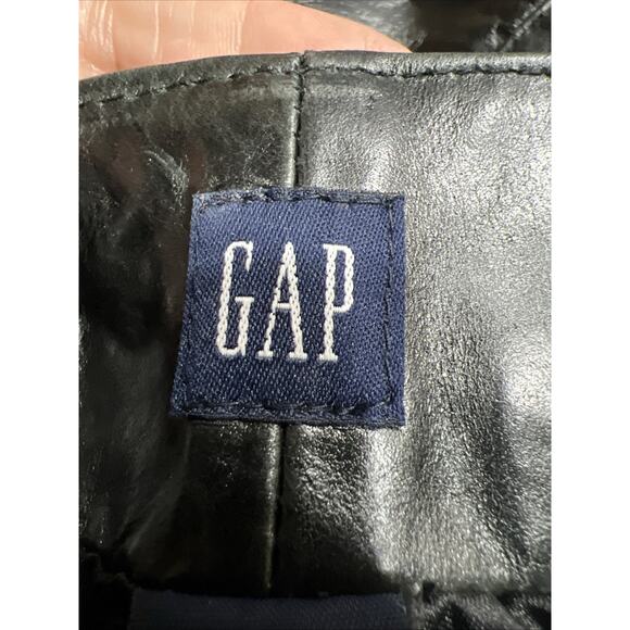 Vintage Gap Moto Genuine Leather Mini Skirt Womens Size 1 NWT $134 - Picture 7 of 14